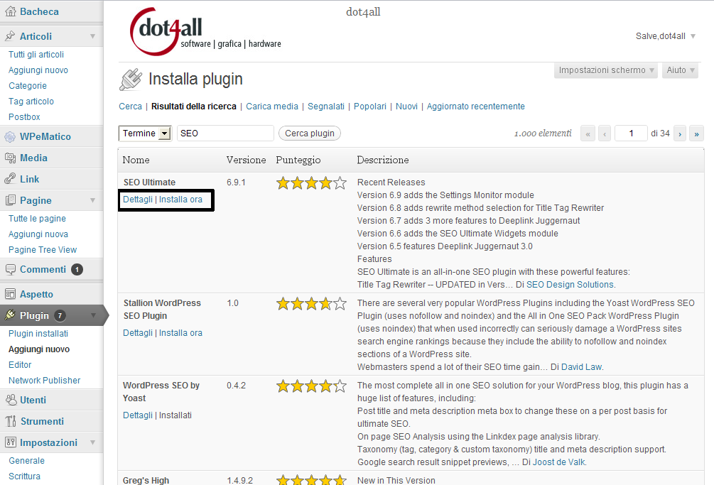 wp installazione automatica plugin