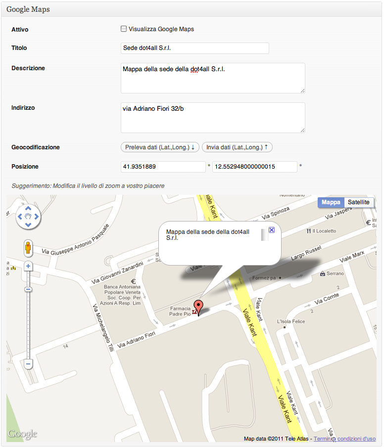 Pronamic Google Maps - esempio