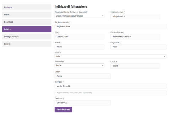 WooCommerce P.IVA e Codice Fiscale per Italia PRO | Indirizzi