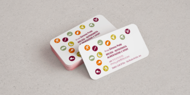 Biglietto da visita con angoli stondati · orizzontale · stampa sul fronte