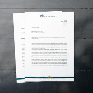 Trade And Rental · Carta intestata