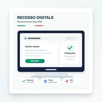 Plugin WooCommerce Recesso Digitale Italia PRO - pulsante diritto di recesso per ecommerce italiani
